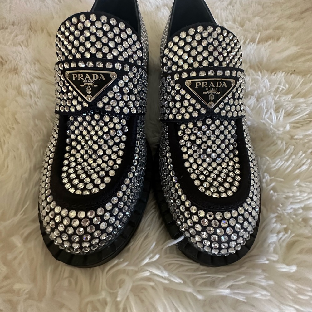Authentic Prada Crystal Loafer- Almost Brand New!